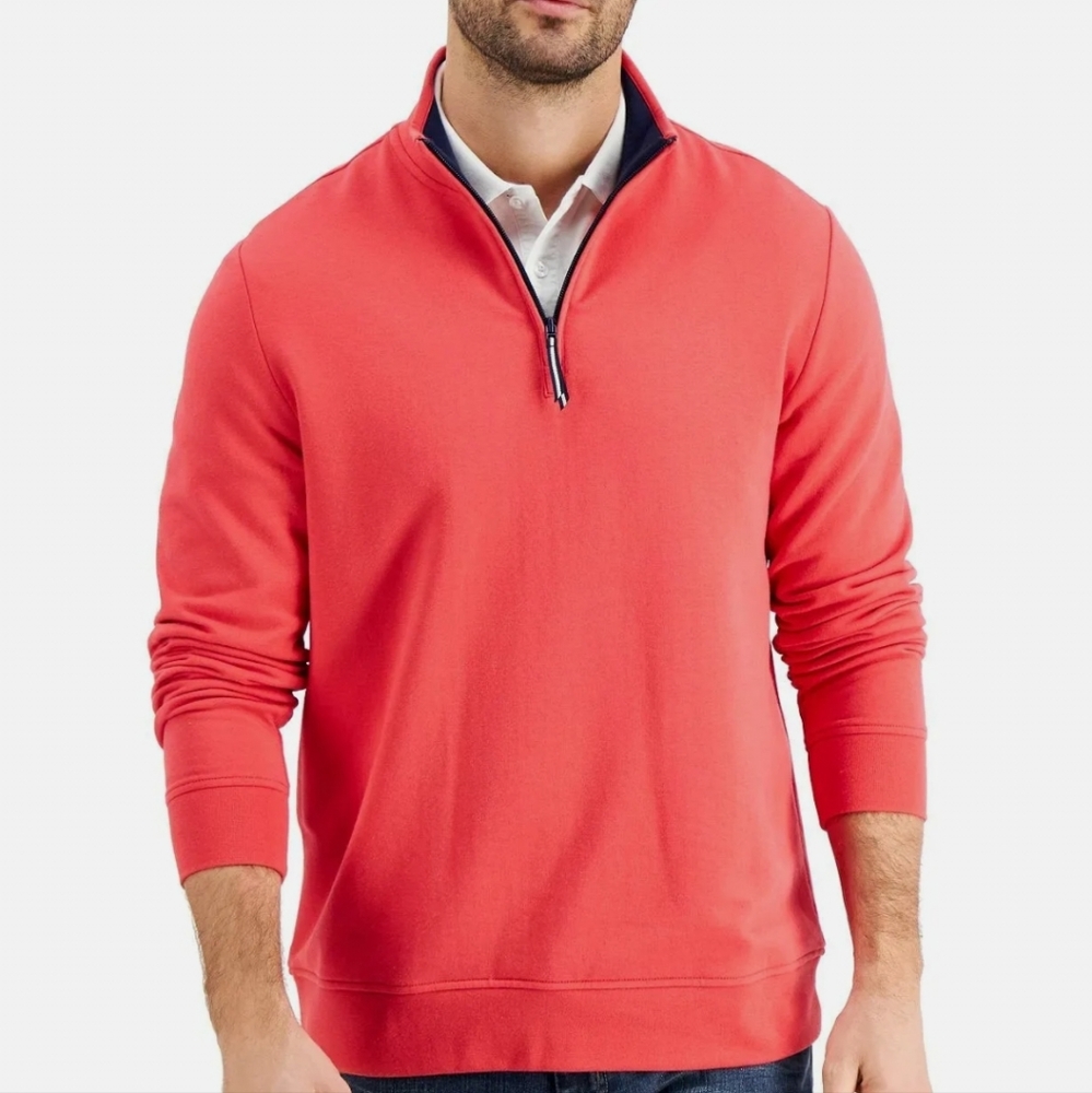 Club Rm Retro Red cotton 1/4 zip